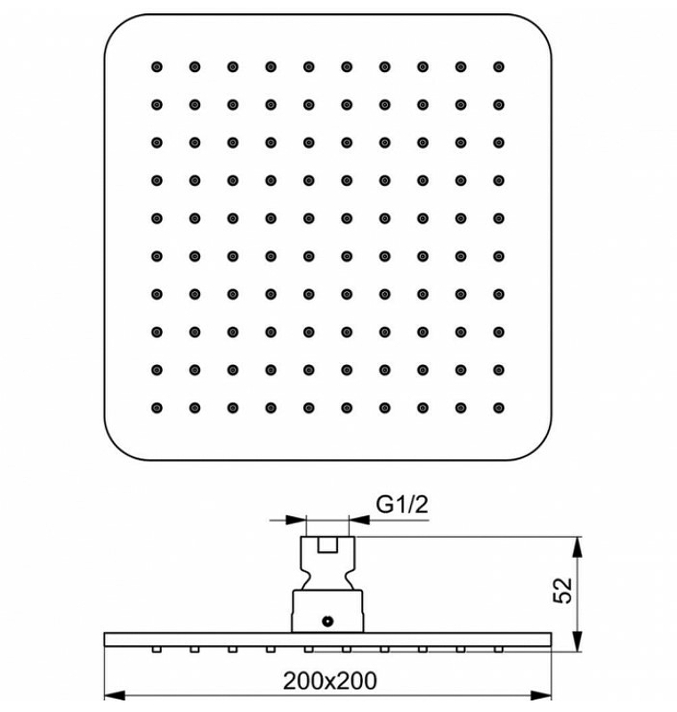 Верхний душ Ideal Standard Ideal Rain черный матовый B0024XG - 4