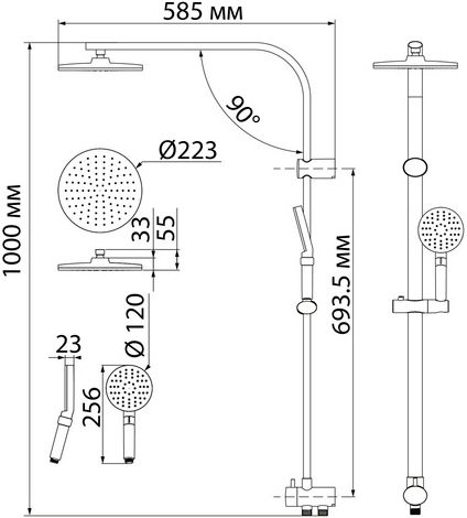 Душевая стойка Iddis Swipe SWI3F97i76 - 5