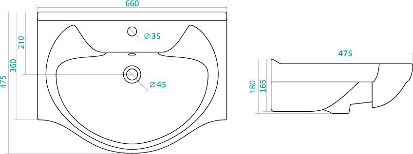 Тумба с раковиной Style Line Олеандр-2 65 Люкс, рельеф пастель - 9