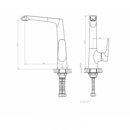 Смеситель для кухни WeltWasser WW MX BONN 306 хром  10000002006 - 1