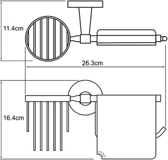 Держатель туалетной бумаги Wasserkraft Isen K-4059 с держателем освежителя воздуха - 2