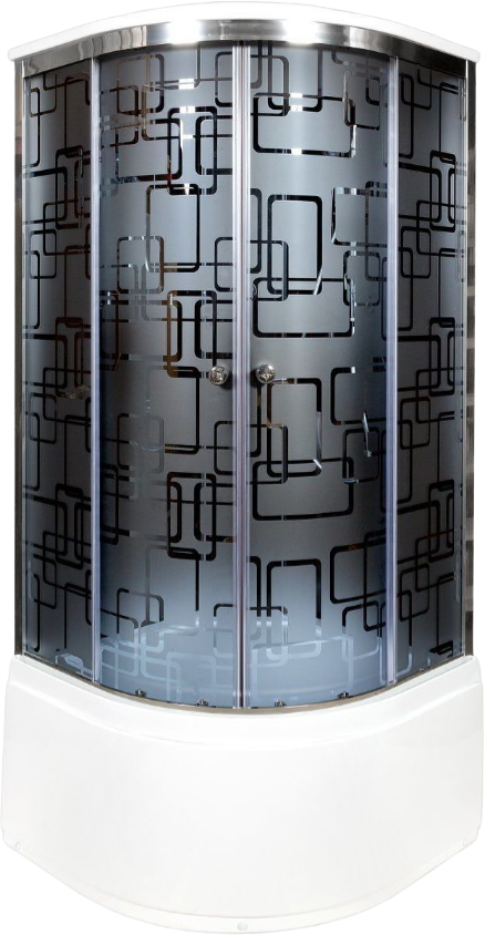 Душевая кабина DETO BM4510NGMBLACK с высоким поддоном, с сиденьем, без крыши - 1