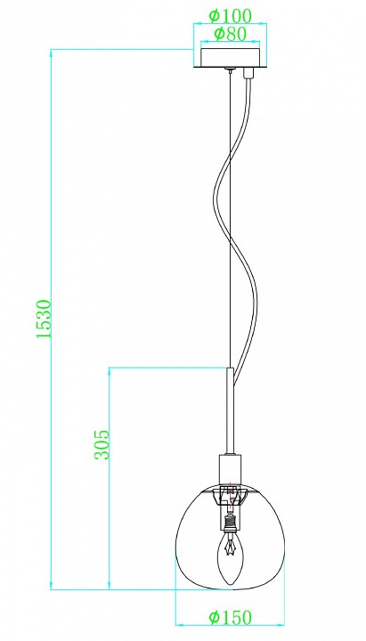 Подвесной светильник Maytoni Erich MOD221-PL-01-G - 8