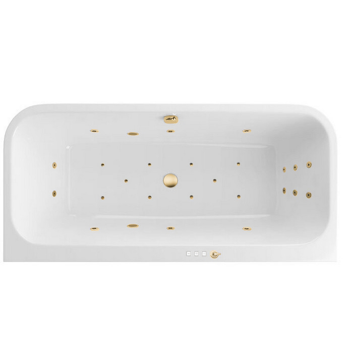 Ванна акриловая Excellent Arana Ultra 180х85 с гидромассажем белый - золото WAEX.ARA18.ULTRA.GL - 0