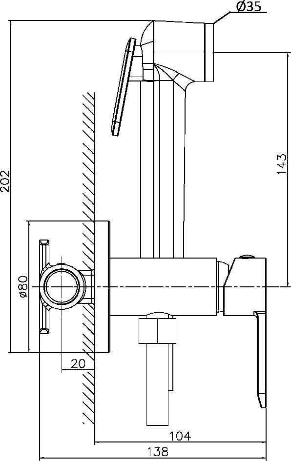 Гигиенический душ Agger Gorgeous со смесителем A0270044 - 1