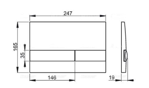 Кнопка смыва AlcaPlast  белый матовый  M1710-8 - 1