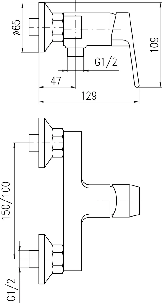 Смеситель для душа Rav Slezak Colorado золото CO181.5Z - 1