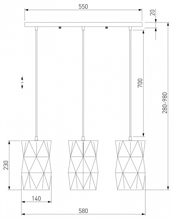 Подвесной светильник Eurosvet Reprise 50145/3 белый - 2