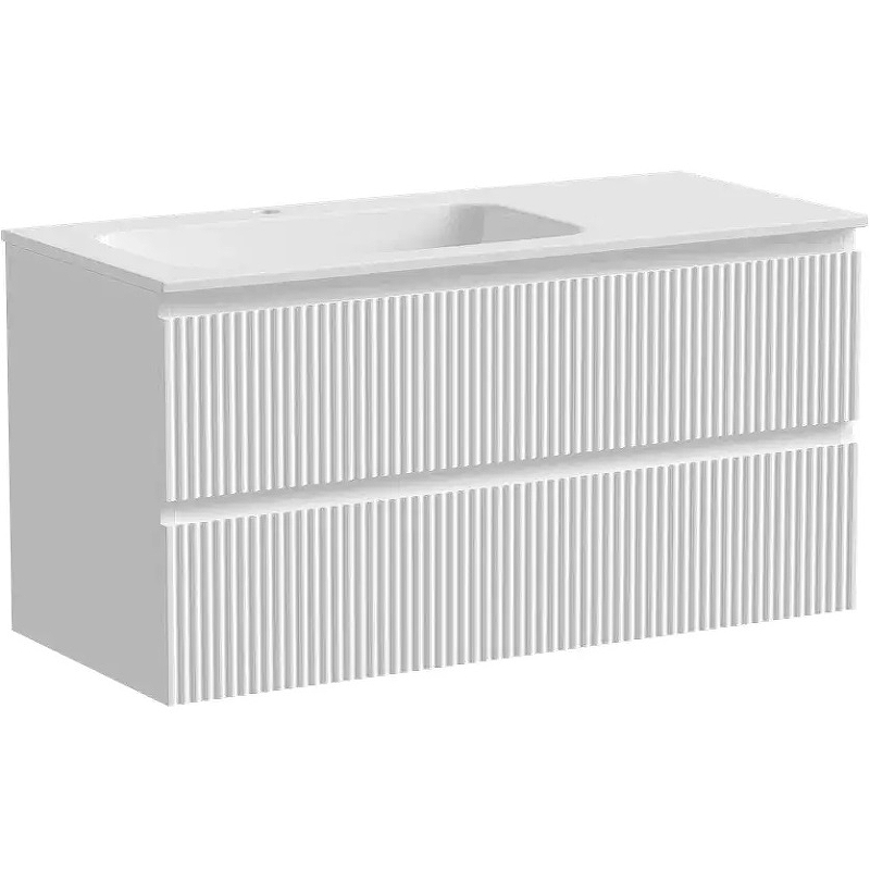 Тумба под раковину Sancos Snob R левая 99х44 белая SNR100LW - 0