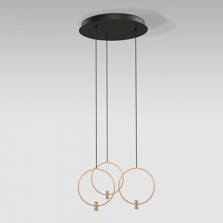 Подвесной светильник Eurosvet Layla 50257/3 LED черный/ латунь - 0