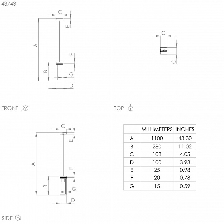Подвесной светильник Eglo Nafferton 43743 - 3