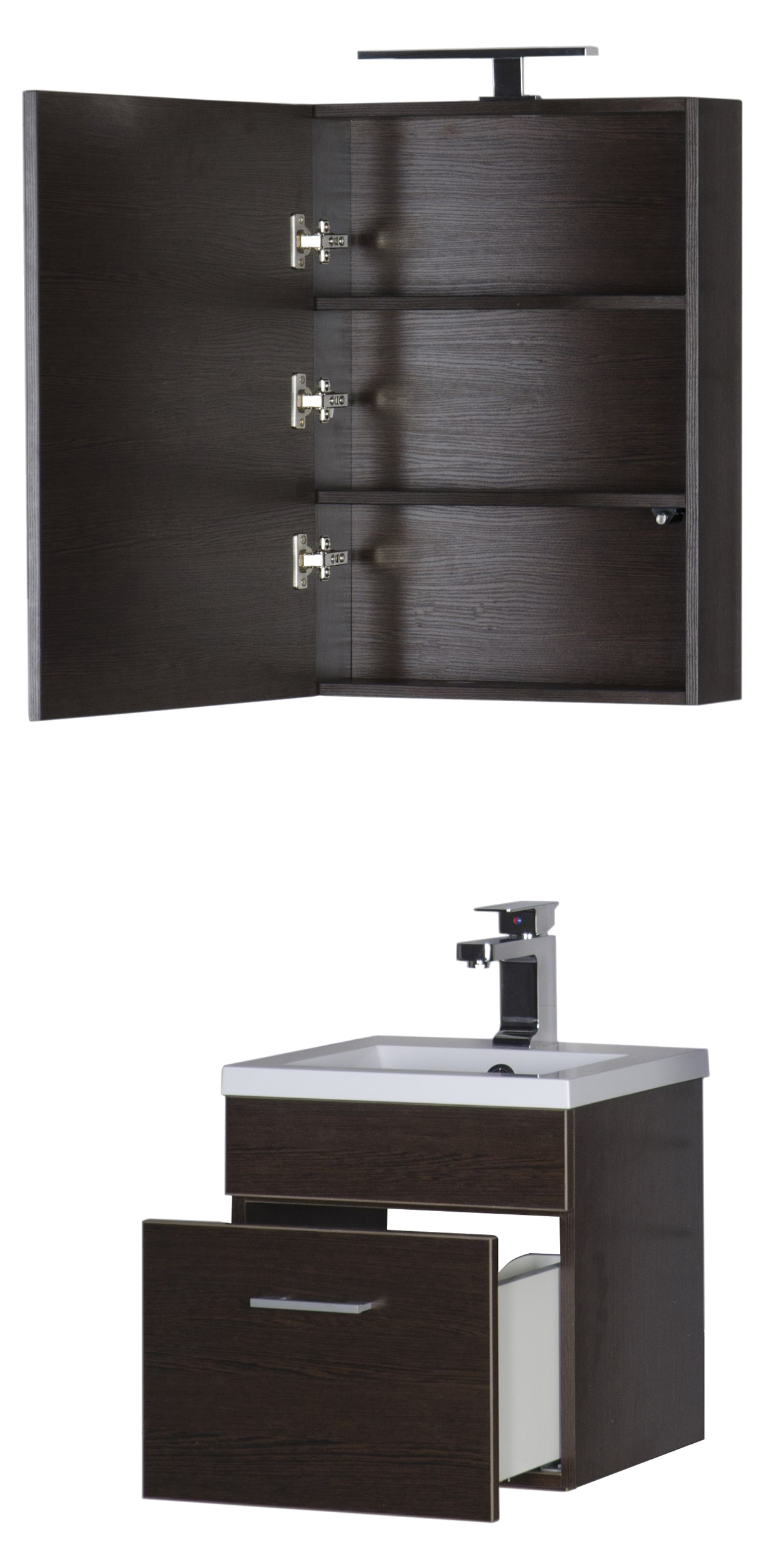 Зеркало-шкаф Aquanet Нота 50 камерино венге 00172682 - 11