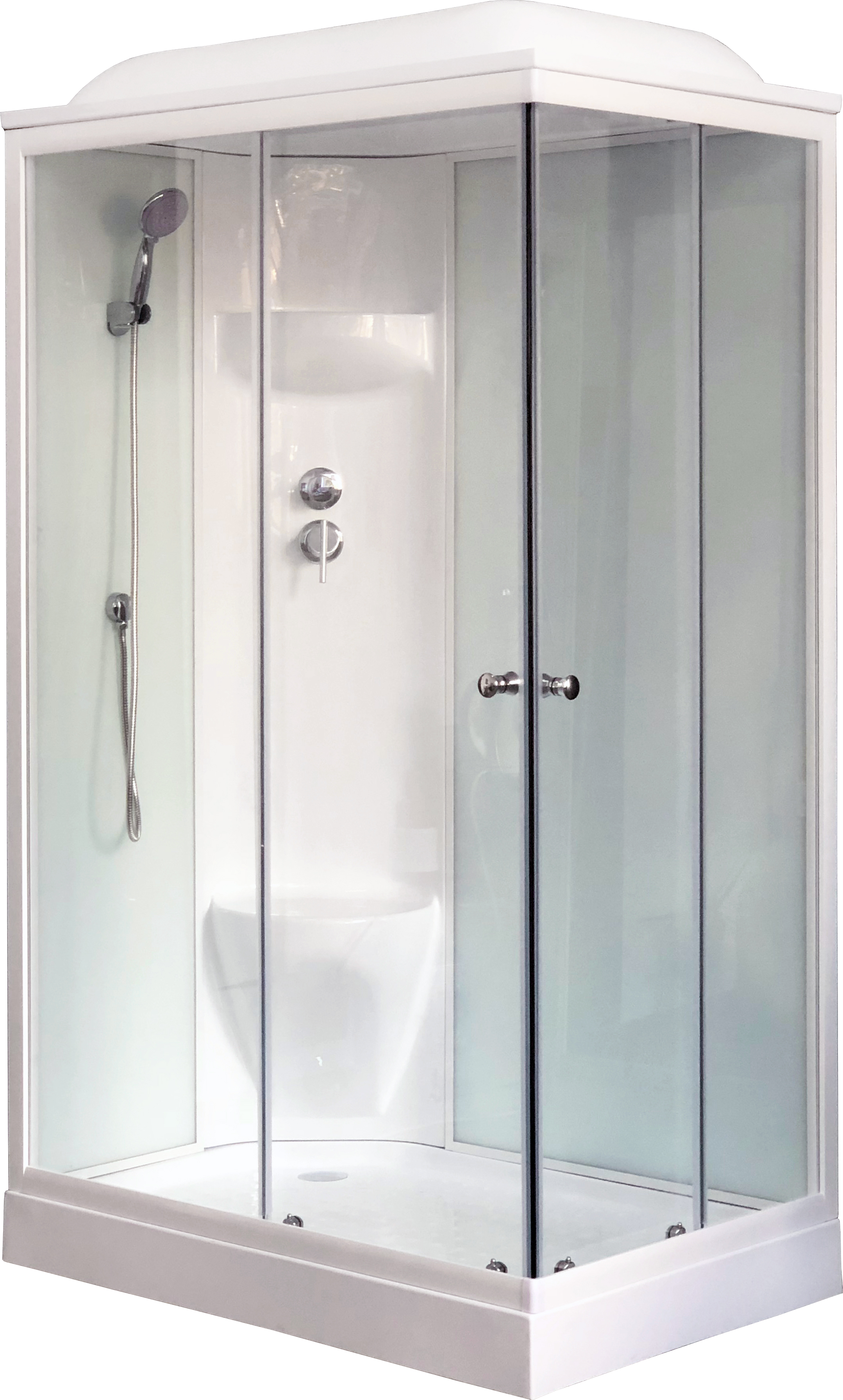 Душевая кабина Royal Bath HP 120х80 L профиль белый стекло прозрачное RB8120HP6-WT-L - 0