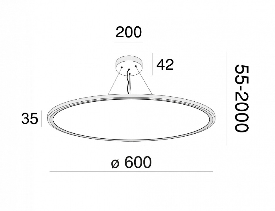 Подвесной светодиодный светильник Maytoni Cosmos MOD057PL-L54W4K - 1