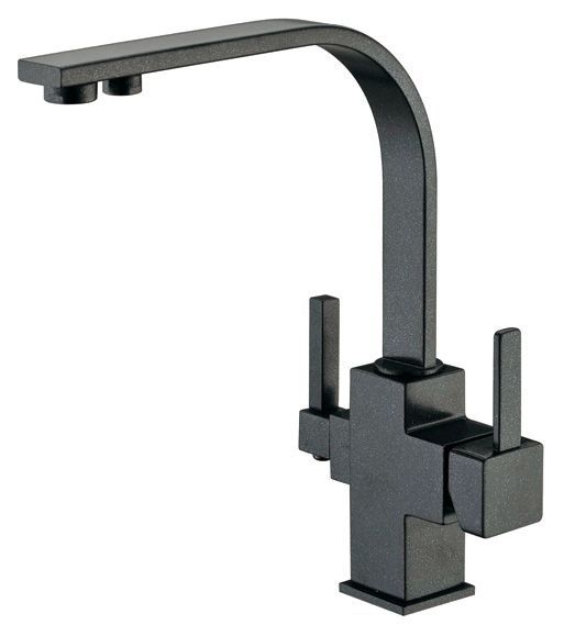 Смеситель Zorg Sanitary ZR 332 YF черный металлик, для кухонной мойки ZR 332 YF ЧЕРНЫЙ МЕТАЛЛИК - 0