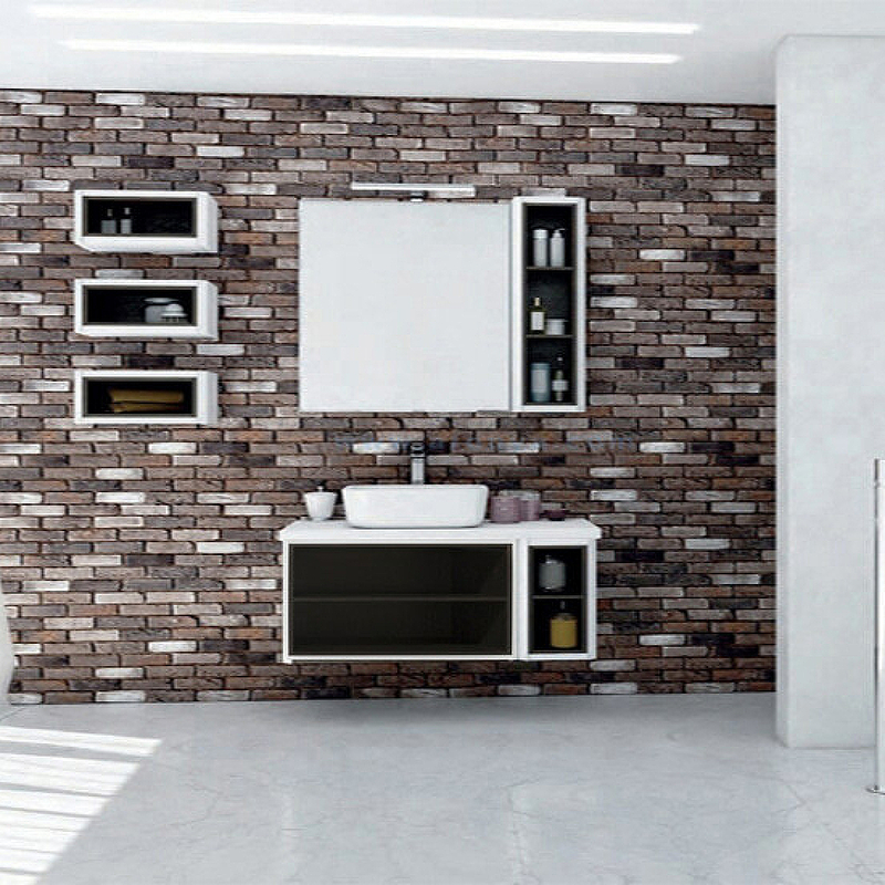 Тумба под раковину открытая Aquaton Брук 80 белый-темное дерево 1A201501BCDF0 - 4