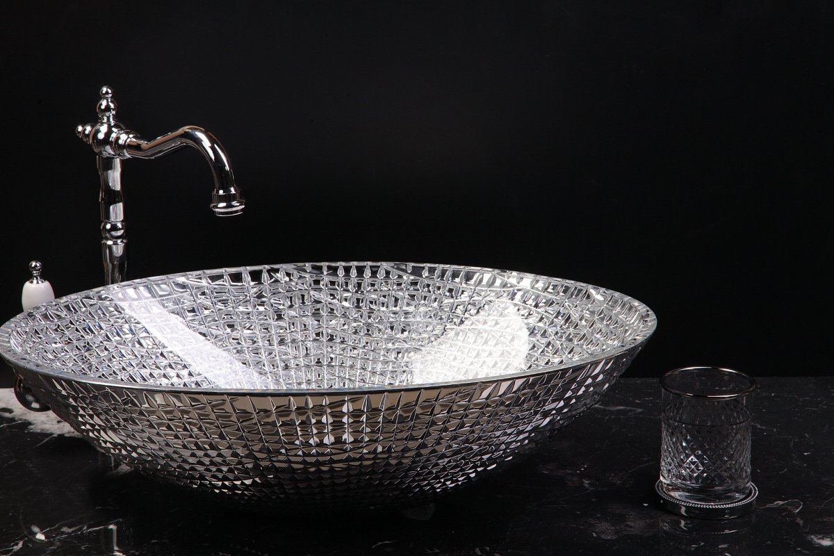 Раковина накладнаяArmadi Art NeoArt 51 серебро 815 - 3