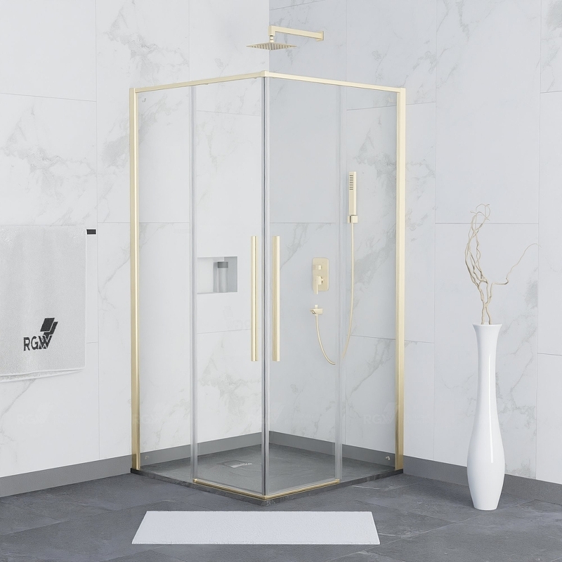 Душевой уголок RGW Stilvoll SV-31G 90х90 профиль золото стекло прозрачное 32323199-16 - 1