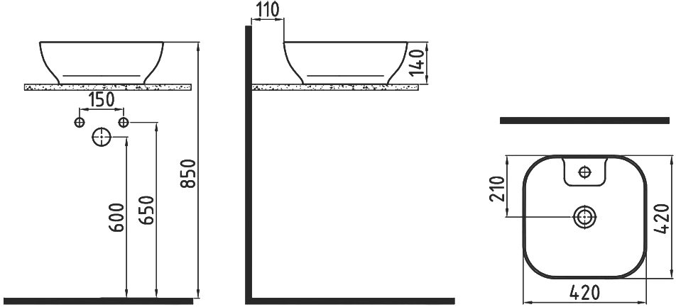 Рукомойник Bien Motto MTLG04201FD1W5000 - 3