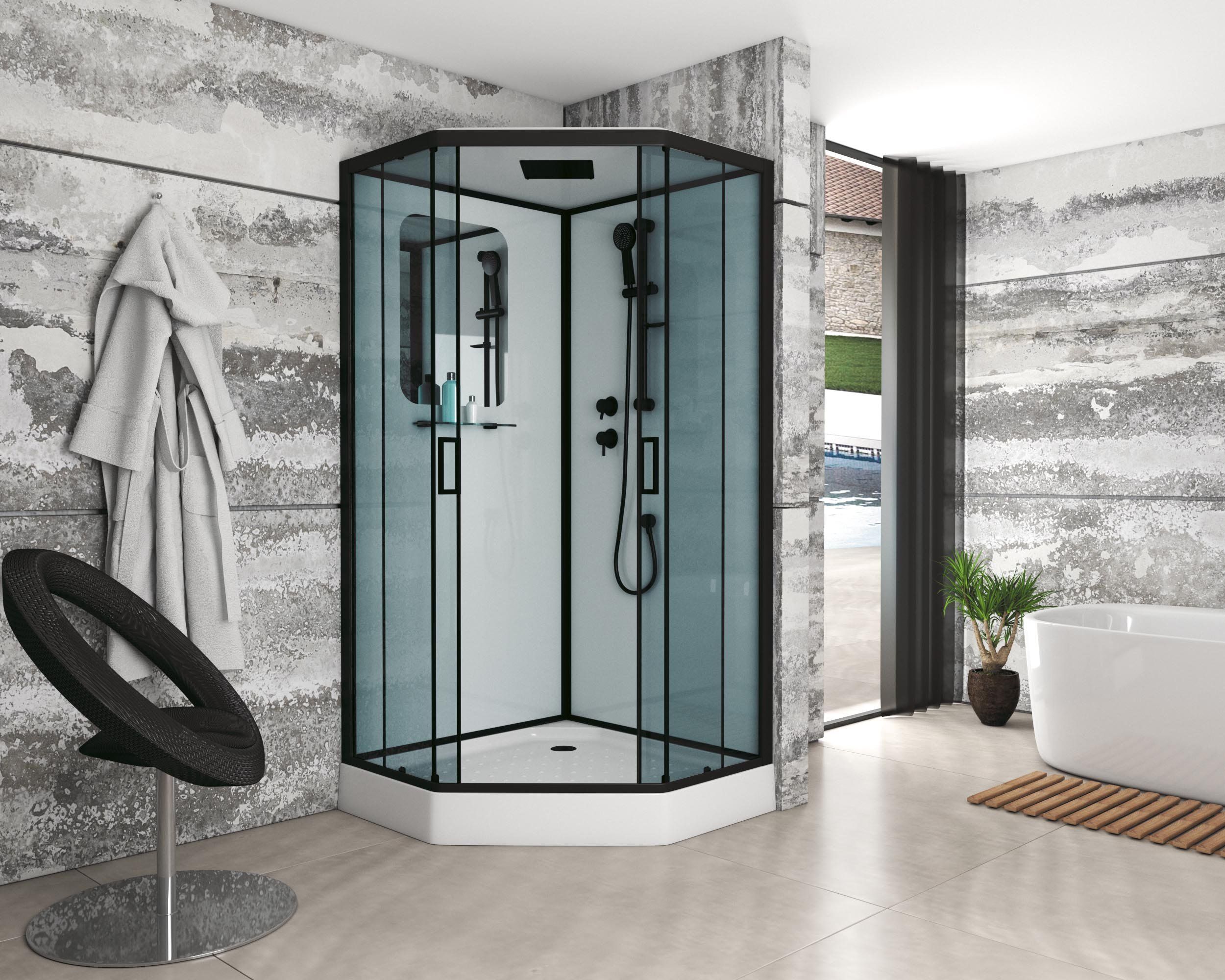 Душевая кабина Niagara Premium NG-6901-01D BLACK 90х90х220 черная 69010134DBLACK - 1