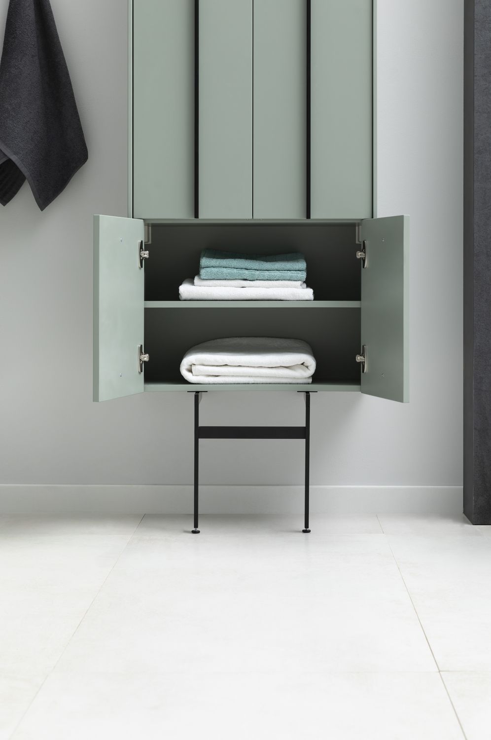 Шкаф пенал Allen Brau Reality 60 подвесной серо - зеленый матовый 1.32003.CGM - 16