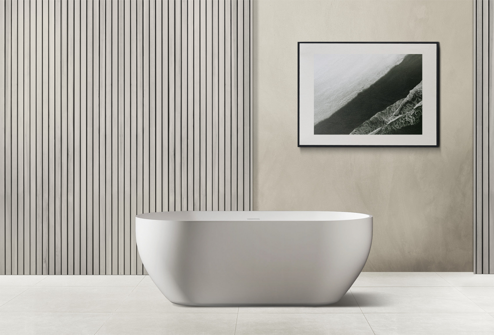 Ванна из искусственного камня Abber Stein 170х75 белый матовый AS9613-1.7 - 1