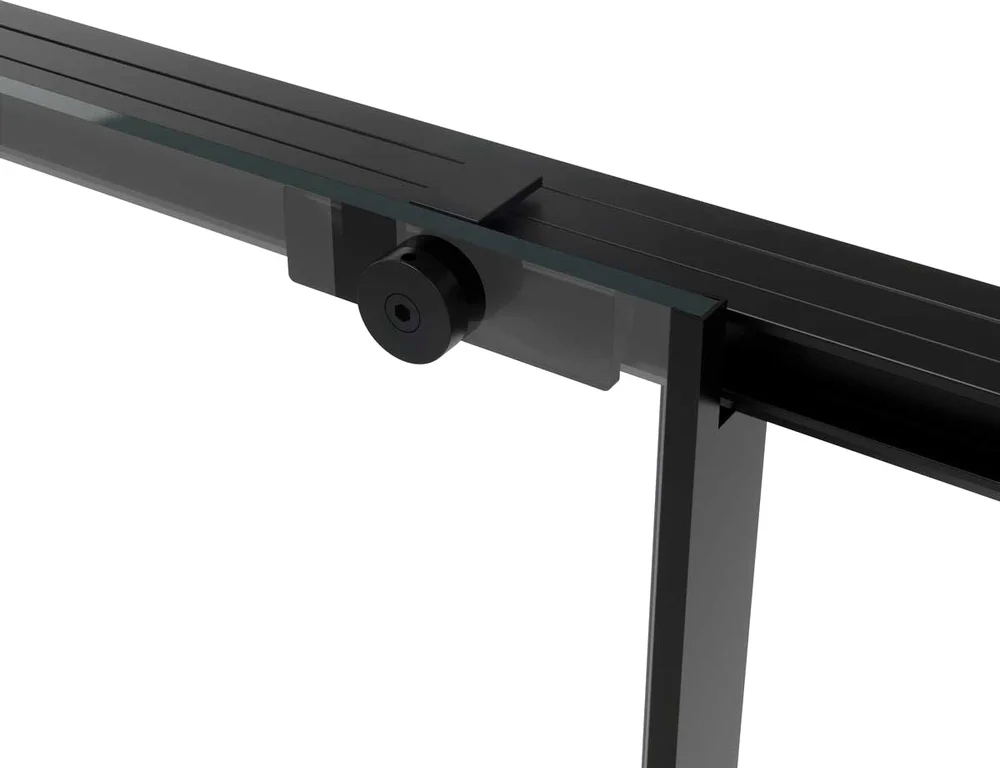 Душевая дверь Vincea Slim Soft 150х200 профиль черный стекло прозрачное VDS-1SS150CLB - 6