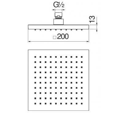 Верхний душ Nobili 20 хром  AD139/108CR - 1