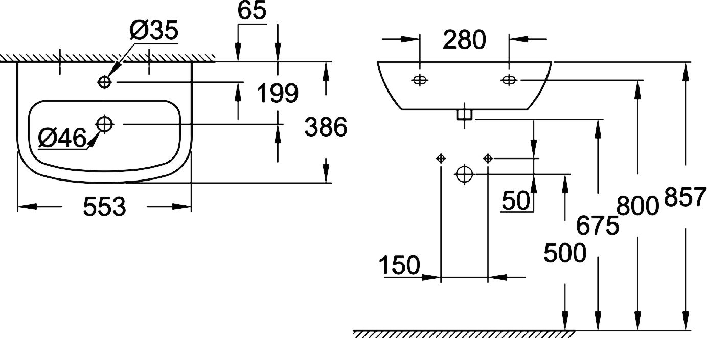 Раковина Grohe Bau Ceramic 39440000 - 6
