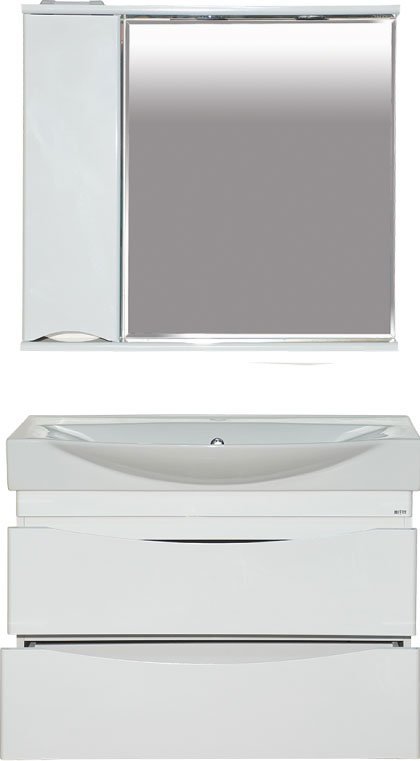 Мебель для ванной Misty Элвис 85 подвесная, белая - 0