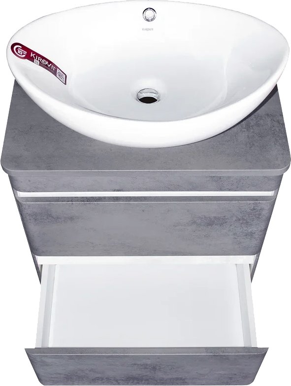 Тумба для комплекта Style Line Атлантика 60 Люкс Plus, подвесная, бетон темный СС-00002279 - 7