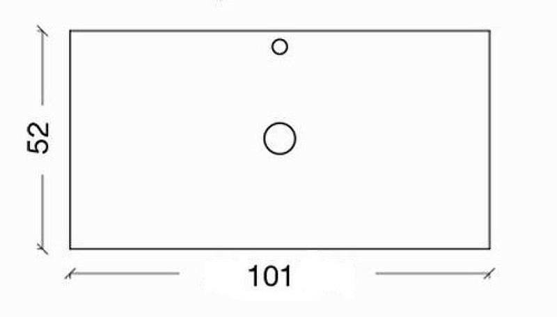 Столешница под раковину Armadi Art Lucido 100 золото 853-100-G - 3