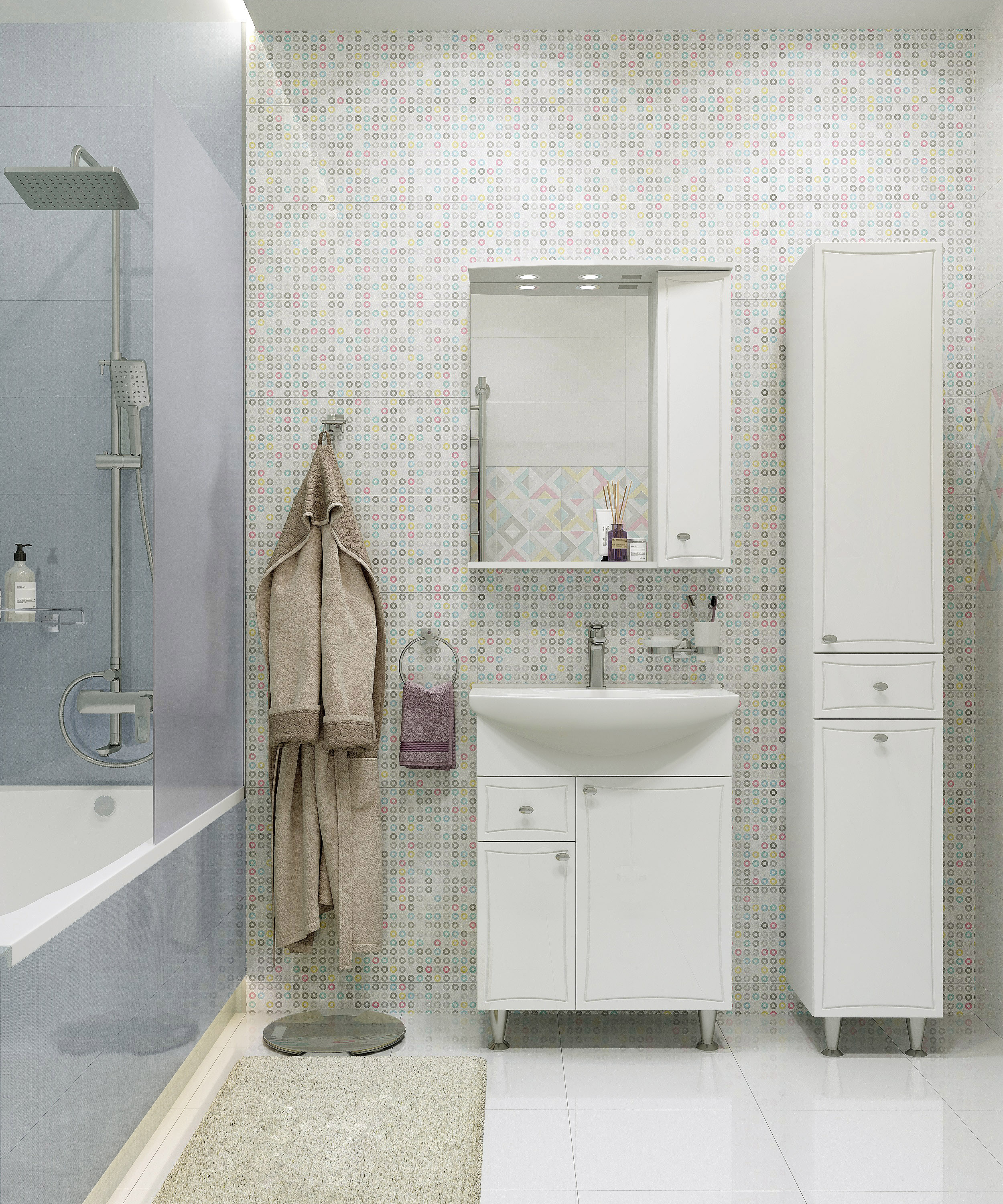 Зеркало DIWO Кострома R, 65 KOS.Z.65/P/W - 1