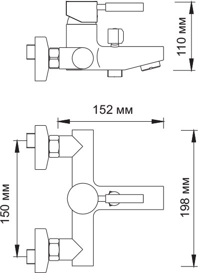 Смеситель Wasserkraft Wern 4201 для ванны с душем, матовый хром - 7