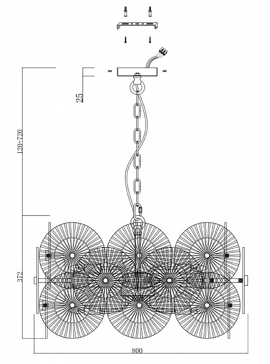 Подвесная люстра Maytoni Aster MOD007PL-10G - 4