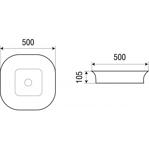 Раковина накладная Weltwasser WW ELBACH 2246 50 белый  10000003836 - 1