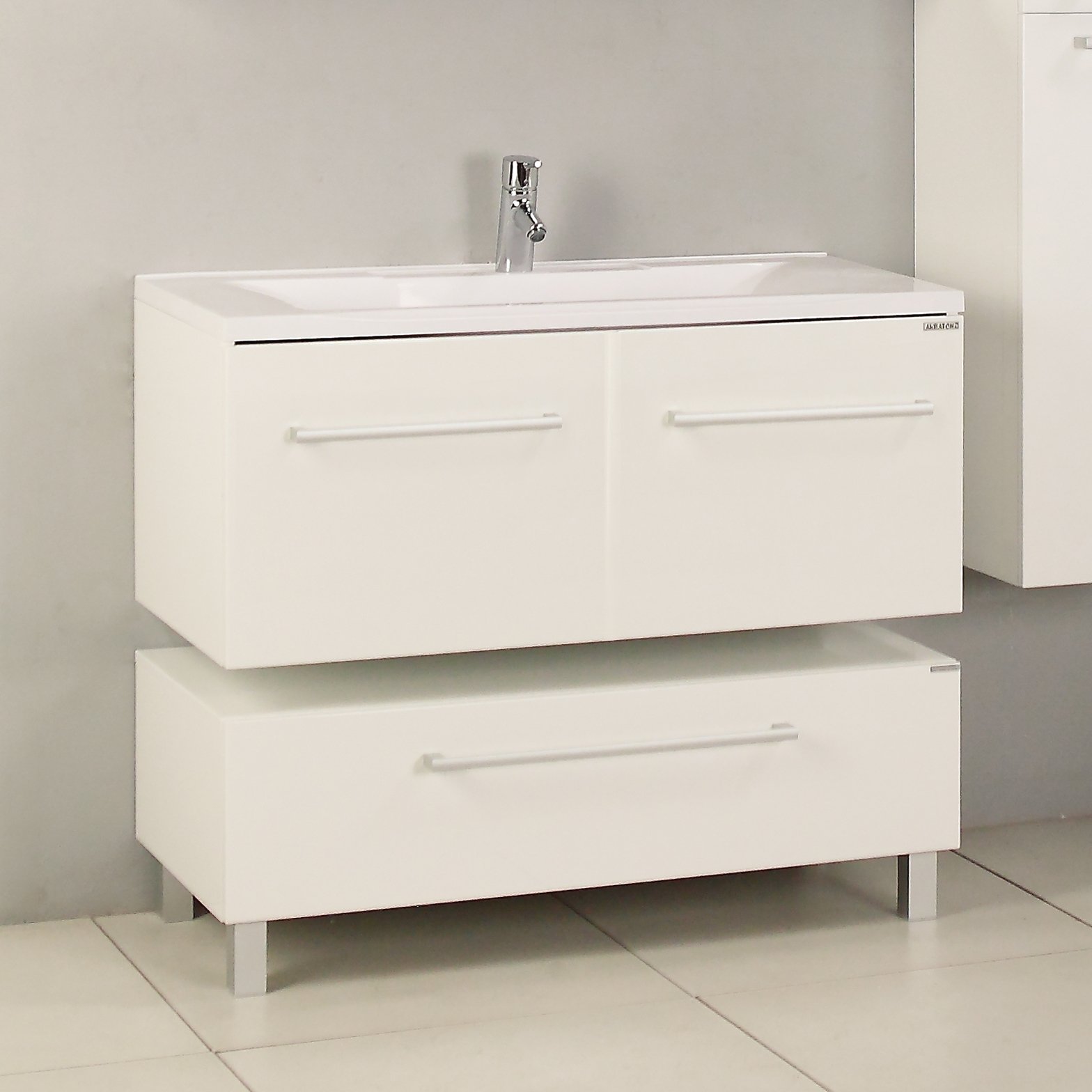 Тумба под раковину Aquaton Мадрид 100 белый 1A128001MA010 - 3