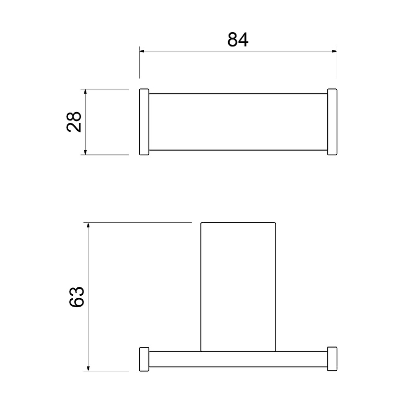Крючок двойной Timo Torne хром 43012/00 - 1