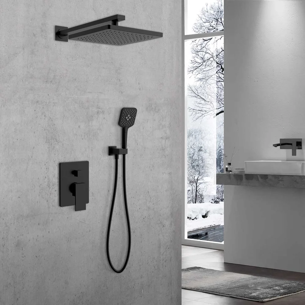 Душевой комплект встраиваемый Vincea Next черный матовый VSFW-1N1MB - 1