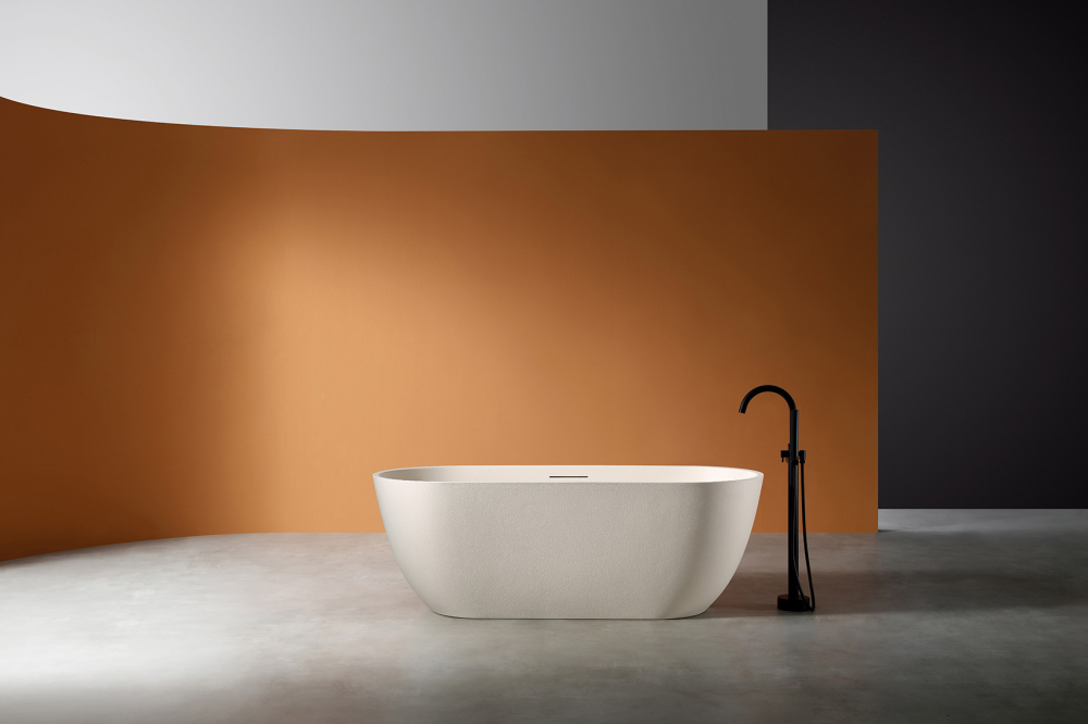 Ванна из искусственного камня Abber Frankfurt 170х75 светло - бежевый матовый AM9941MBE - 2