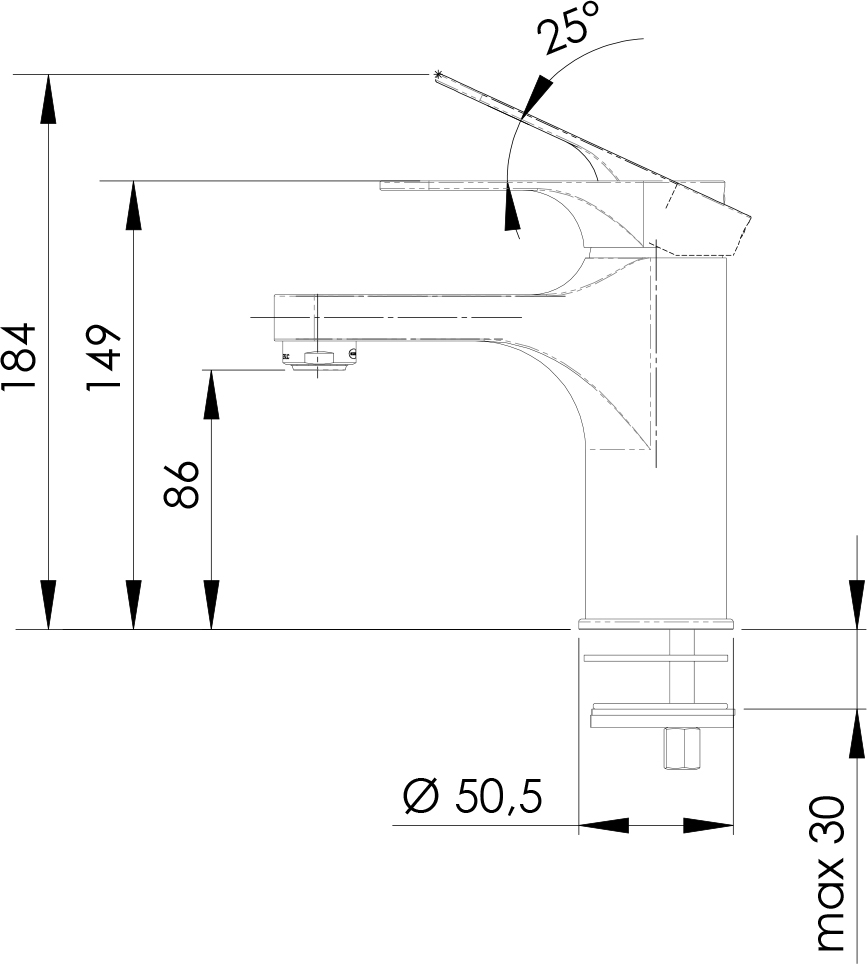 Смеситель для раковины Remer Class Line L12 - 1