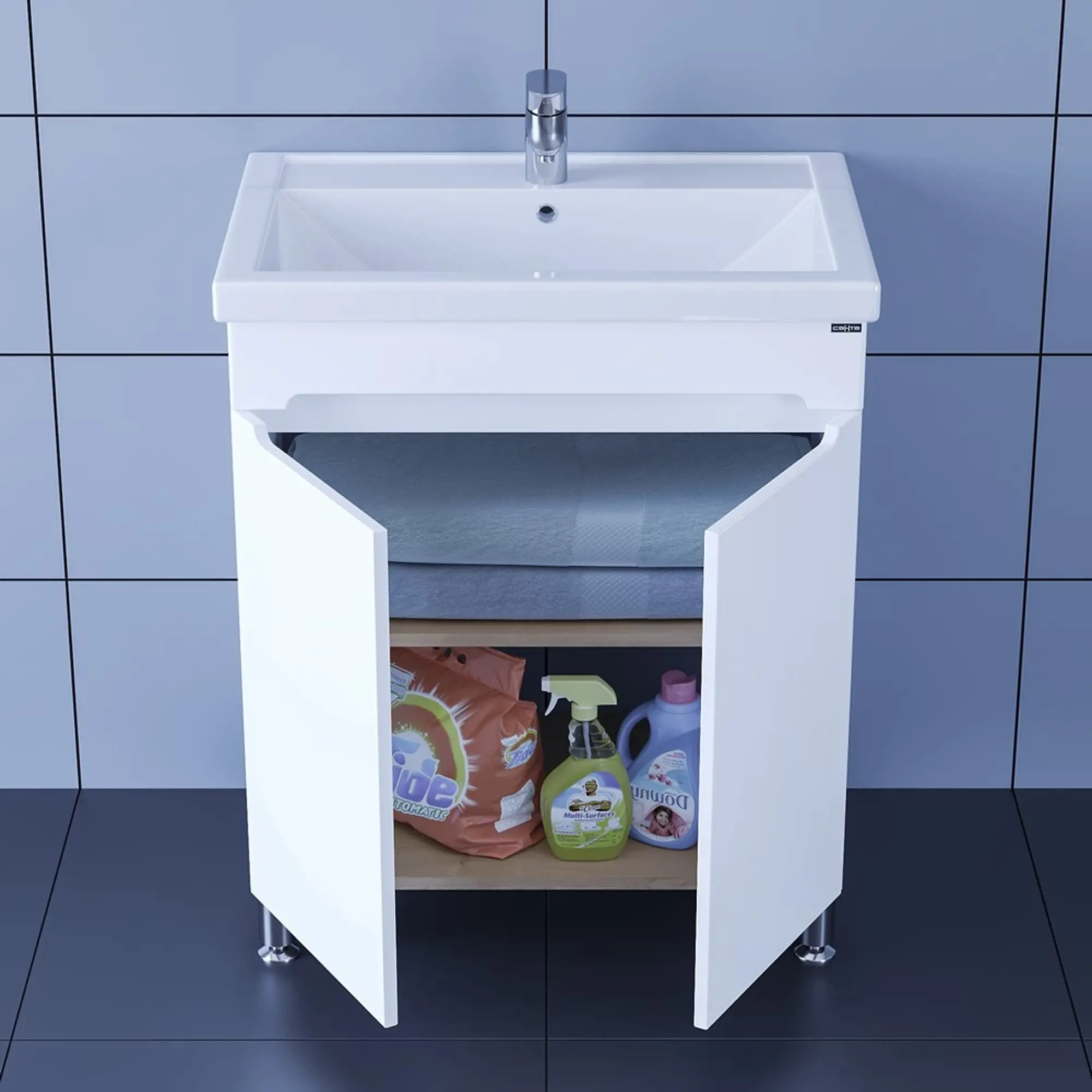 Тумба с раковиной напольная Санта Лондон 70 белый - 1