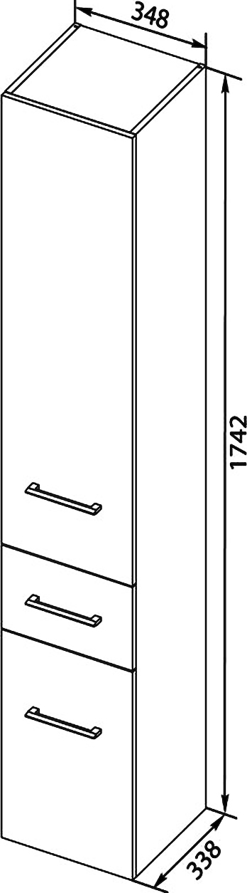 Шкаф-пенал Aquanet Порто 35 белый 195732 - 4