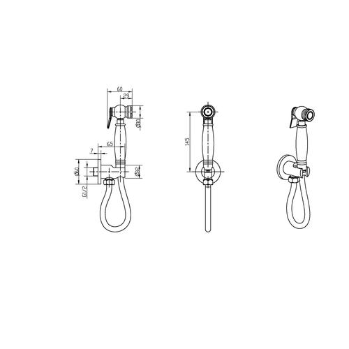 Гигиенический душ Boheme Imperiale золото 405-2 - 1