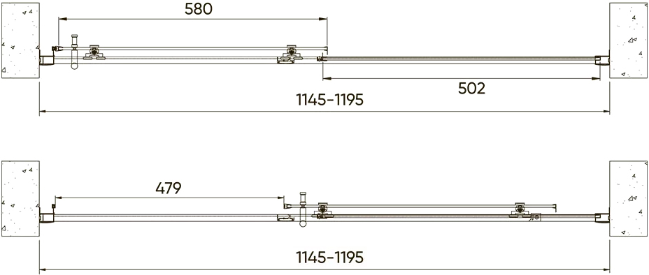 Душевая дверь Veconi Vianno 120, черный  VN72B-120-01-C4 - 1