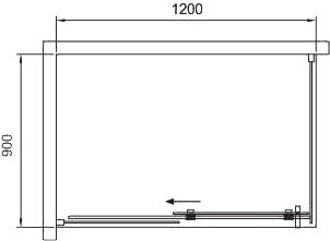 Душевой уголок Black&White Stellar Wind S108 120х90 1089012 - 3