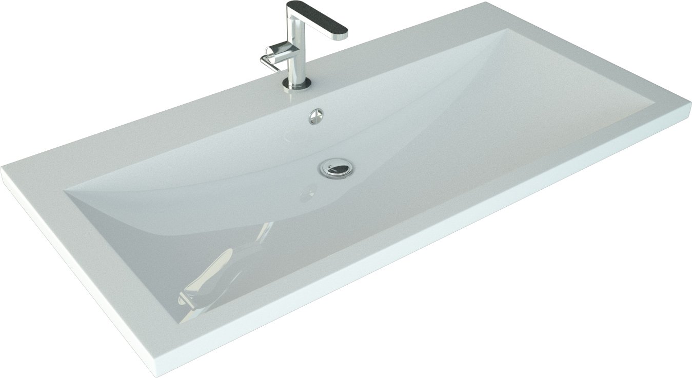 Тумба с раковиной Misty Алиса 100 белый - 3