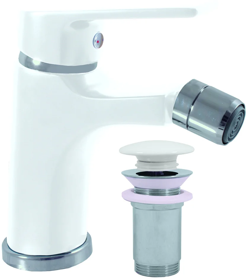 Смеситель для биде Rav Slezak Colorado белый - хром CO145.5KBC - 1