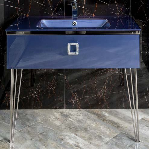 Тумба под раковину Armadi Art Lucido 100 синий 770-100-BL - 1