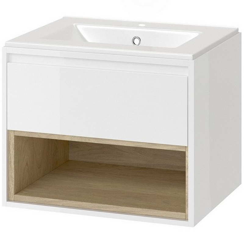 Тумба под раковину EXCELLENT Tuto 60 белый - светлое дерево MLEX.0101.600.WHBL - 0